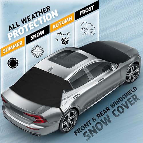 Waterproof Windshield Snow Cover with Side Mirror Covers 2-Pack D1251