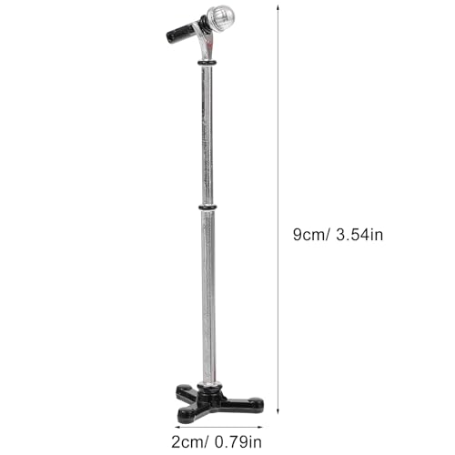 Miniature Microphone Model with Stand Black & Red Q43665