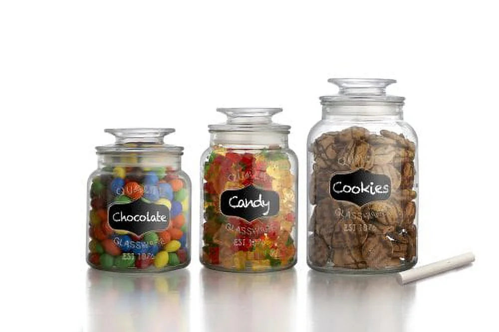 3-Piece Glass Canister Set with Airtight Lids K2984