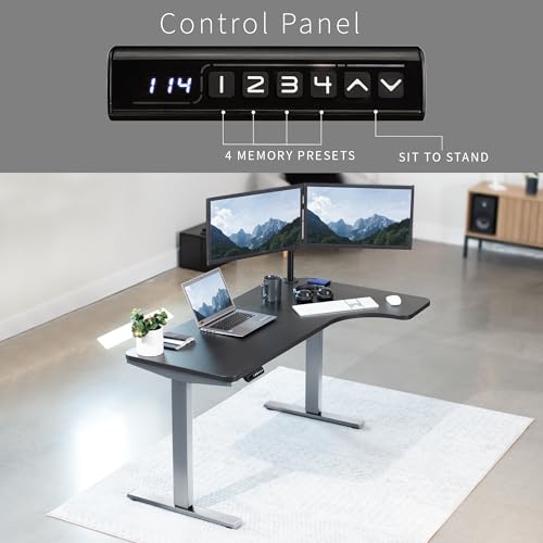 Electric Corner 58 x 35 in L-Shaped Standing Desk F556592