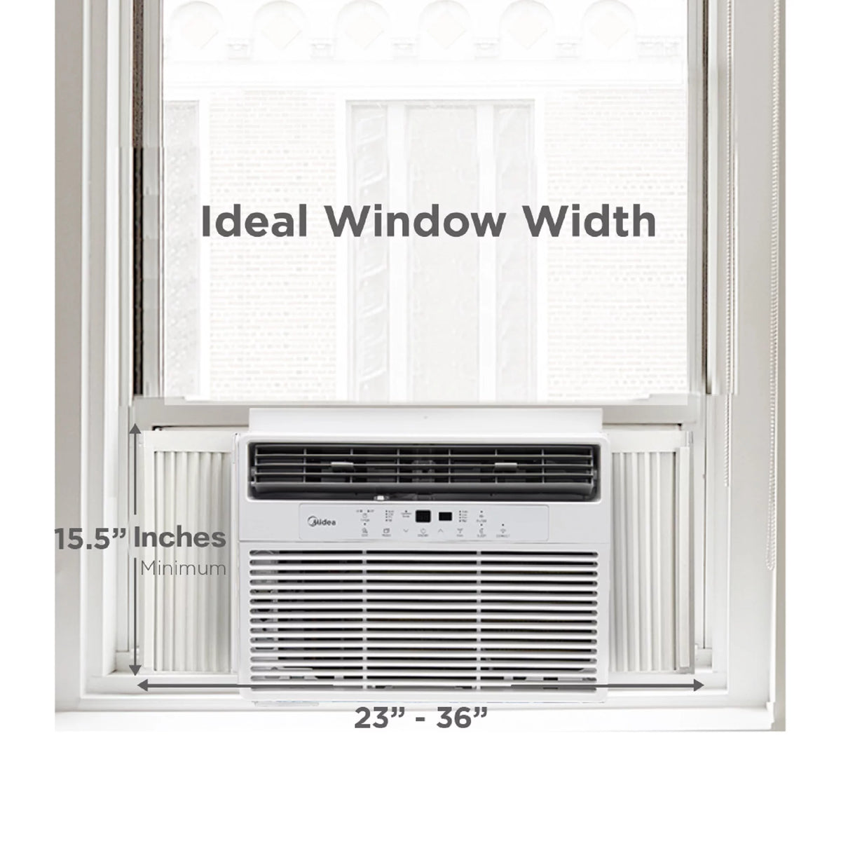 12,000 BTU 115V Smart Window Air Conditioner with Remote, White F78189