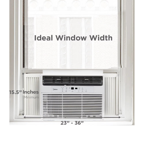 12,000 BTU 115V Smart Window Air Conditioner with Remote, White F78189