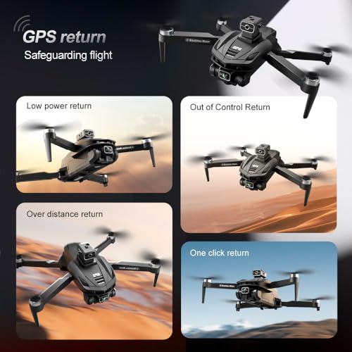 GPS Drone with 4K HDR Camera, 90 Mins Flight Time, Black K203