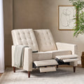 Dark Espresso Wheat Upholstered Pushback Recliner J182966