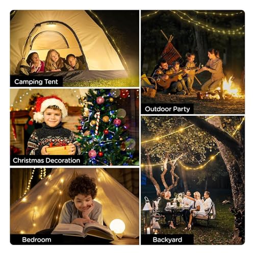 2-Pack 32.8FT Rechargeable Camping String Lights Q5917