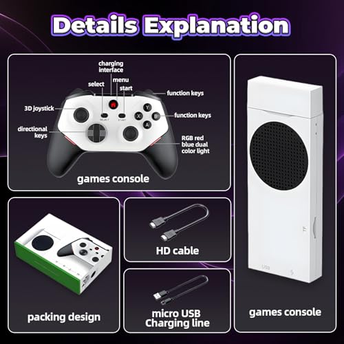 Retro Game Console with 20000+ Video Games, 4K HDMI, 128G C521186