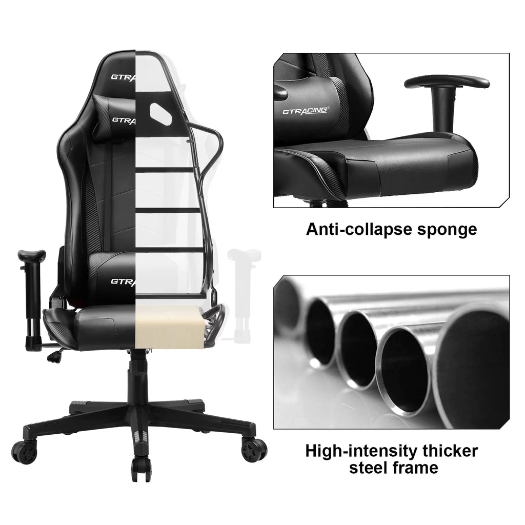 Black Ergonomic High Back Reclining Gaming Chair Q30189