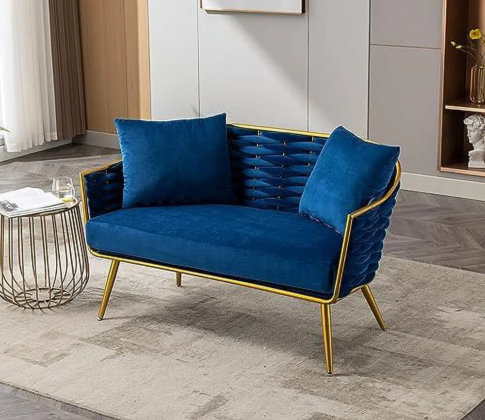 Velvet Accent Sofa Chair with 2 Pillows Y208