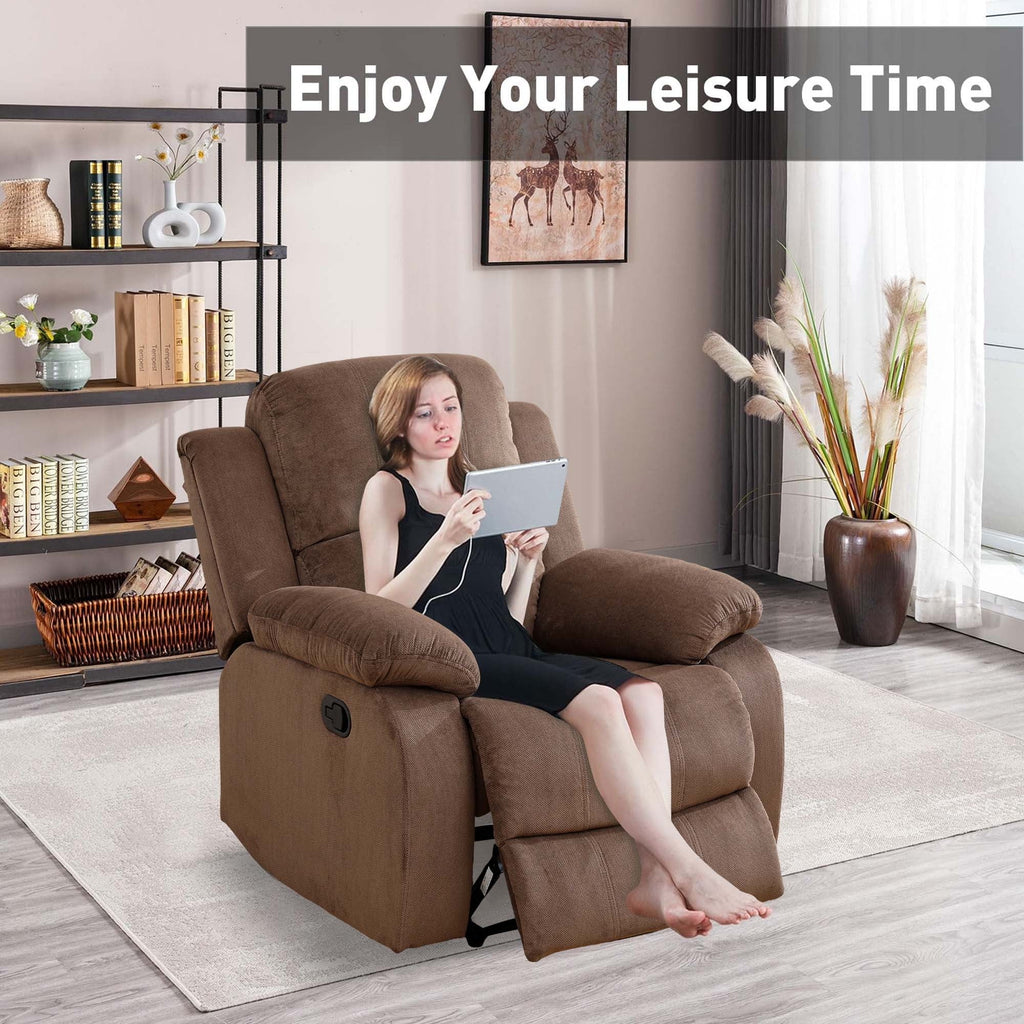 Brown Corduroy Recliner Chair P47949