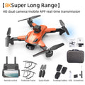 Orange Foldable 8K Dual Camera Drone U81574