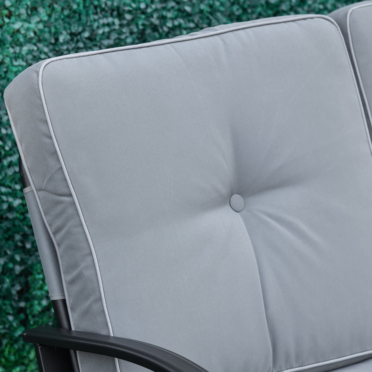 Grey 2-Person Outdoor Glider with Cushions K48046