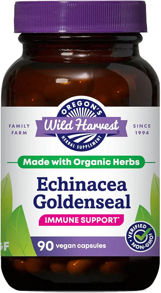 Organic Echinacea Goldenseal Capsules 90 Count O66823