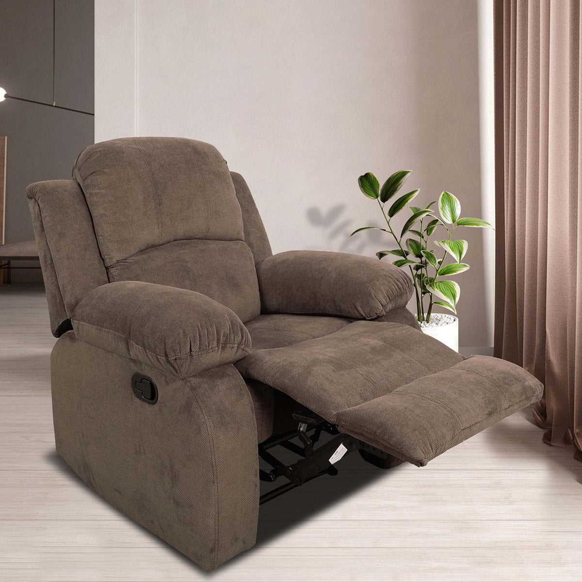 Brown Corduroy Recliner Chair P47949
