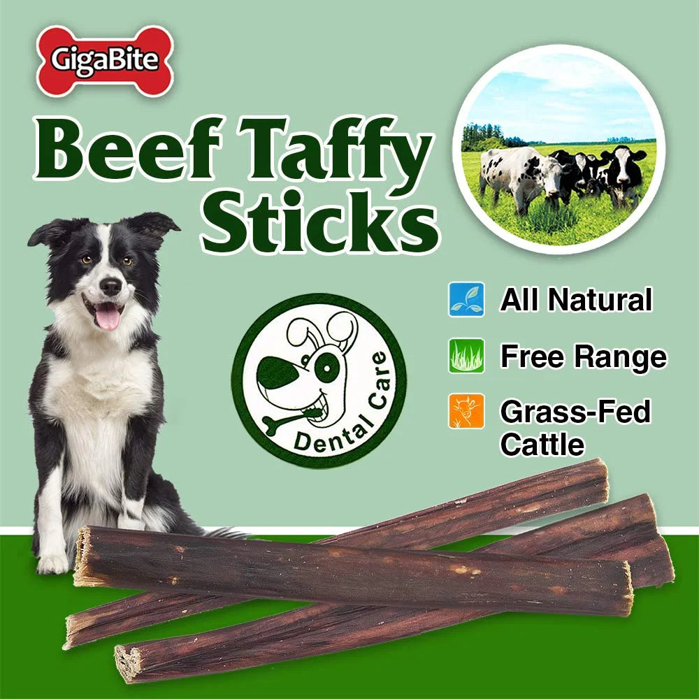 6 Inch Beef Gullet Jerky Sticks Dog Treat 40 Pack F74650