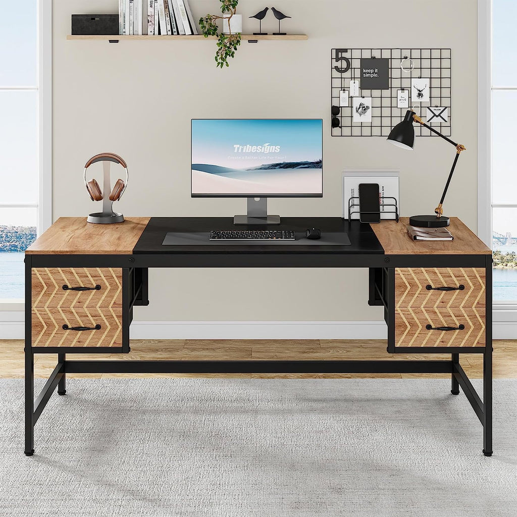 63 inch Computer Desk with 4 Drawers B620294