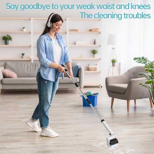 Cordless Electric Spin Scrubber with 4 Brush Heads G4044
