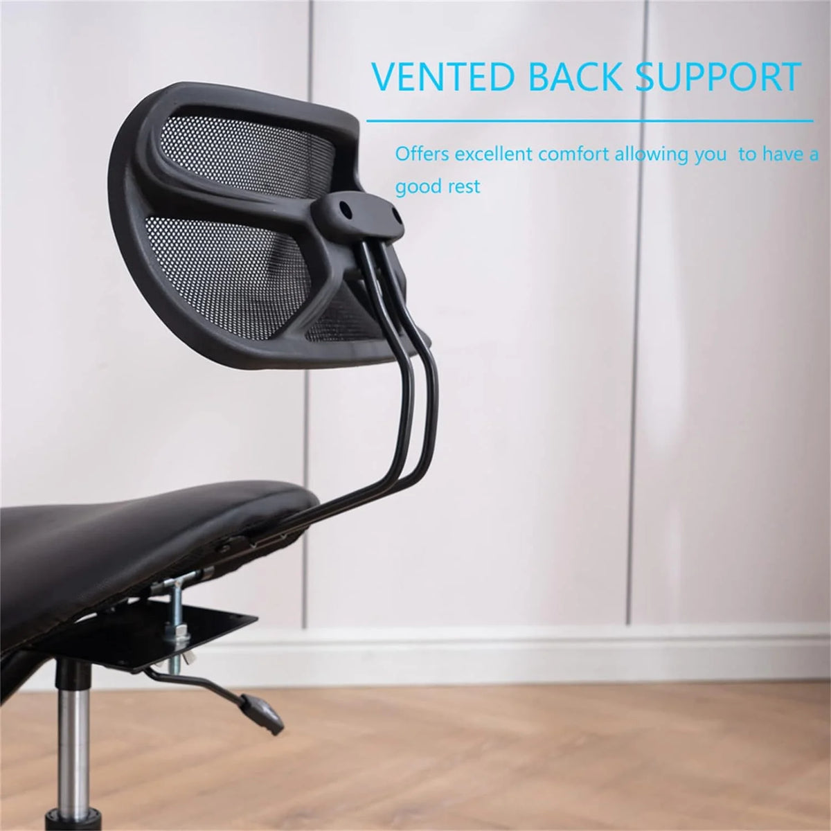 Black Adjustable Ergonomic Kneeling Chair with Wheels X12021