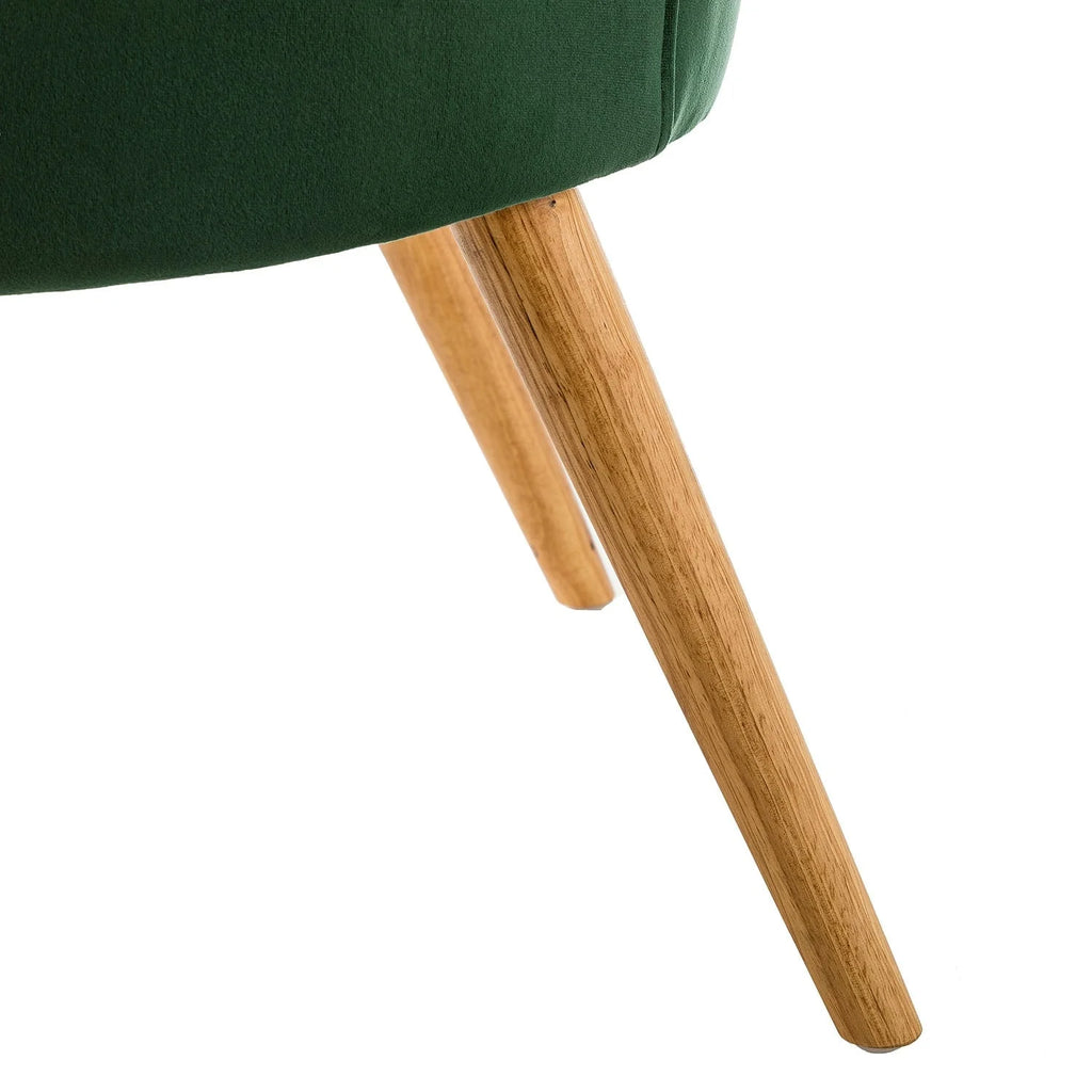 Scalloped Velvet Tufted Arm Chair V271