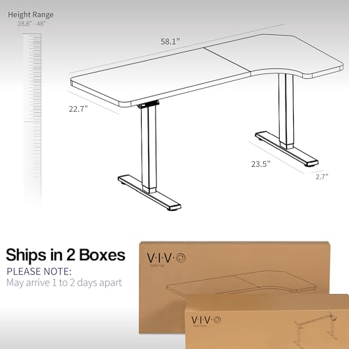 Electric Corner 58 x 35 in L-Shaped Standing Desk F556592