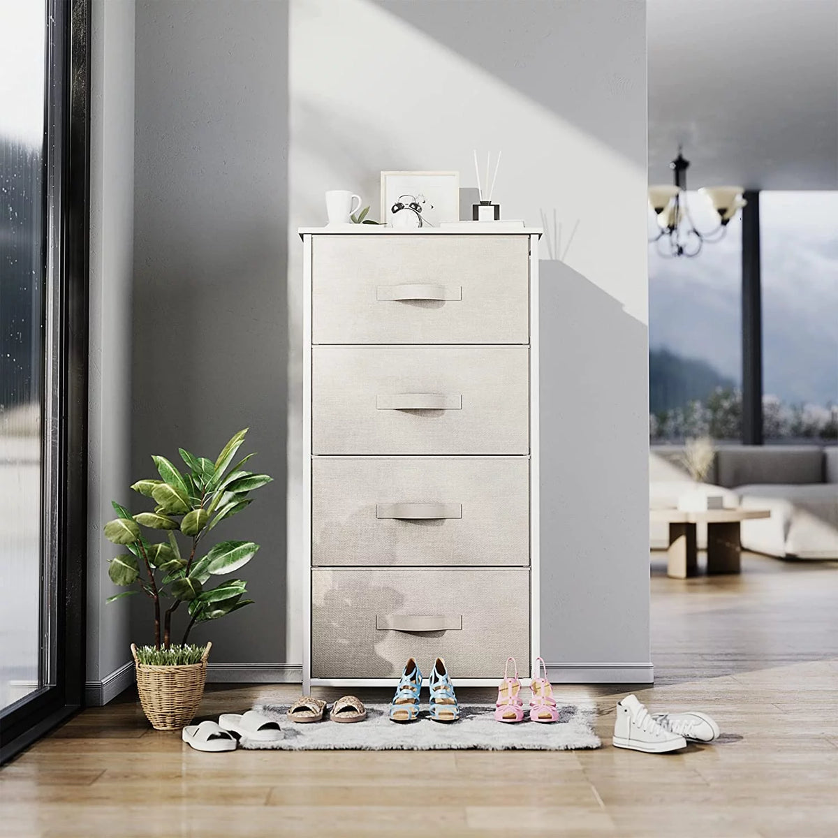 Fabric 4 Drawer Dresser A998346