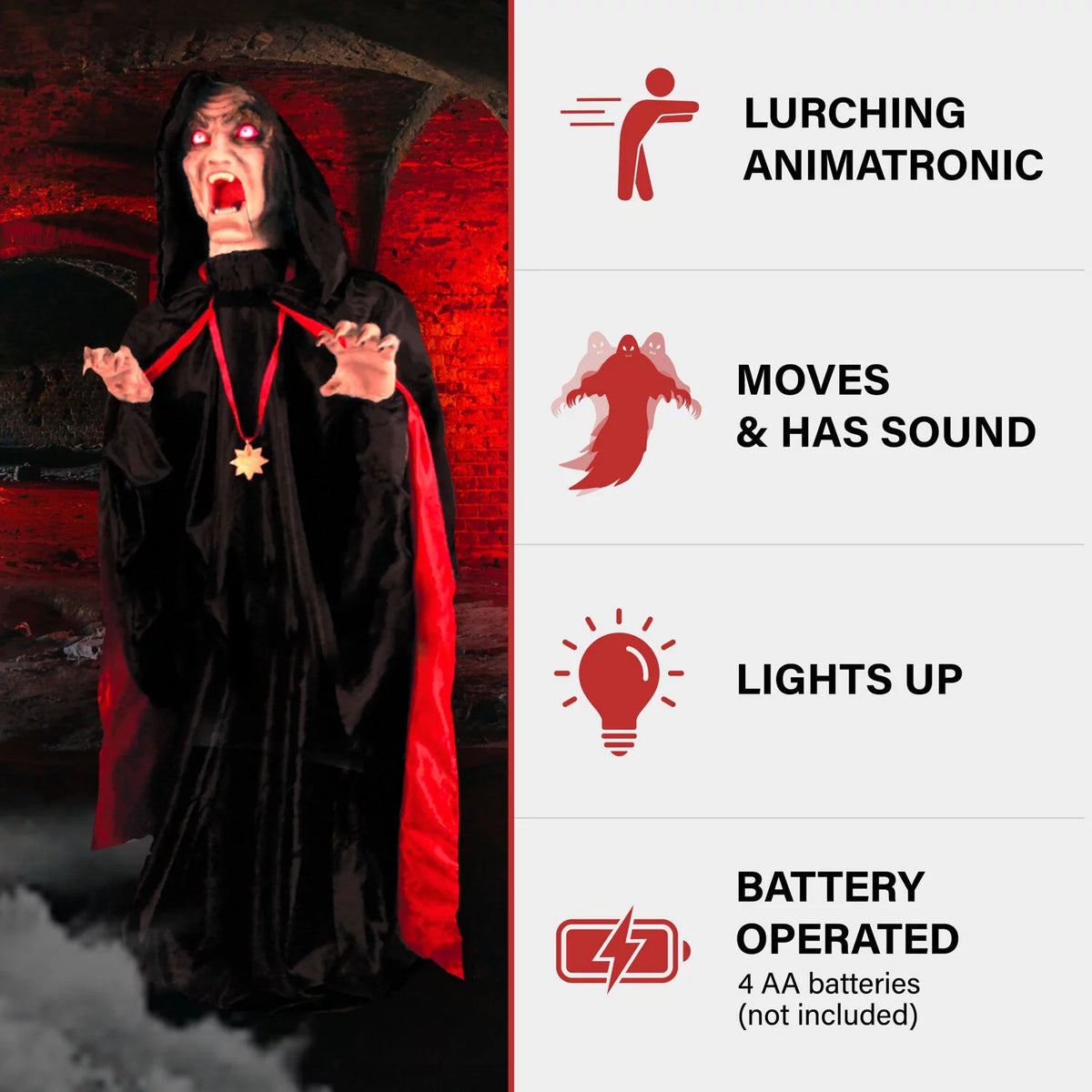 Vampire Animatronic with Lights and Sound T37439