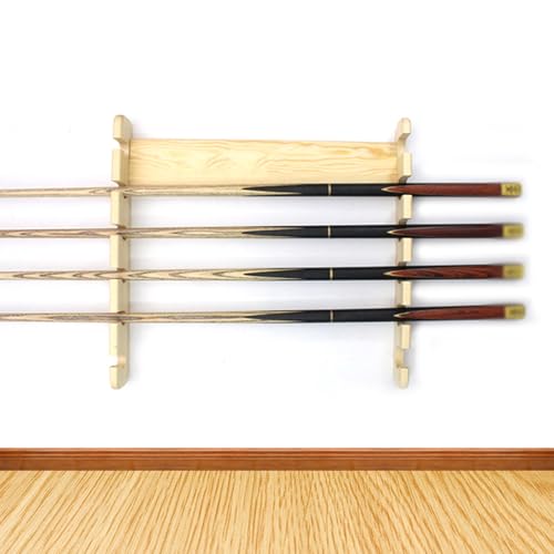 Wall-Mounted Billiard Cue Rack Holds 6 Cues Brown W226061