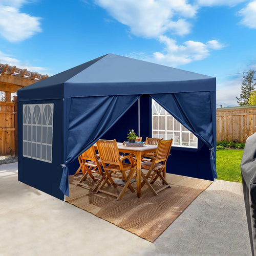 10 x 10 Pop Up Gazebo Canopy Tent with 4 Sidewalls Z64049