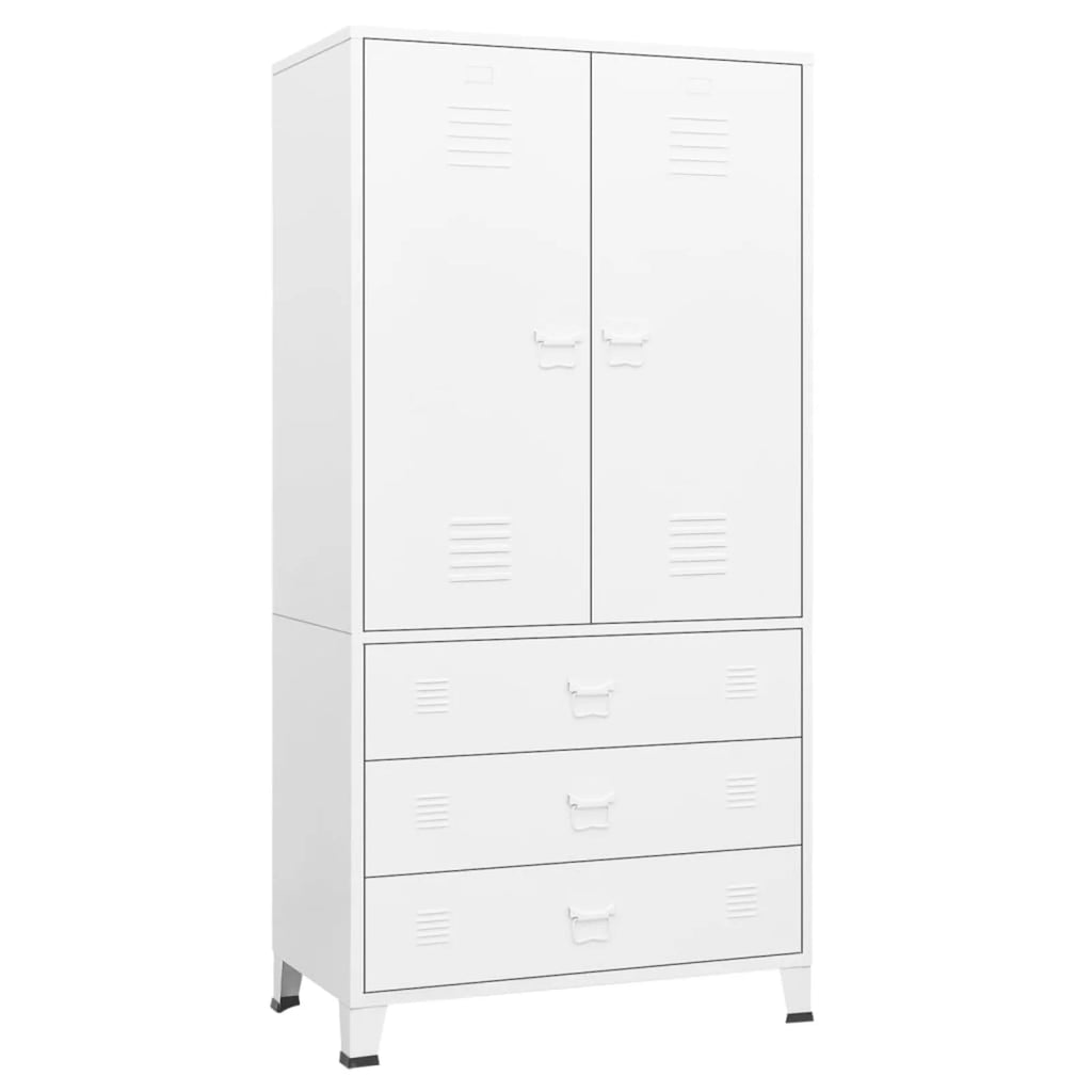 Wardrobe with Hanging Rod, Storage Shelves and Drawers V293