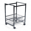Black Mobile File Cart with Sliding Baskets A57473