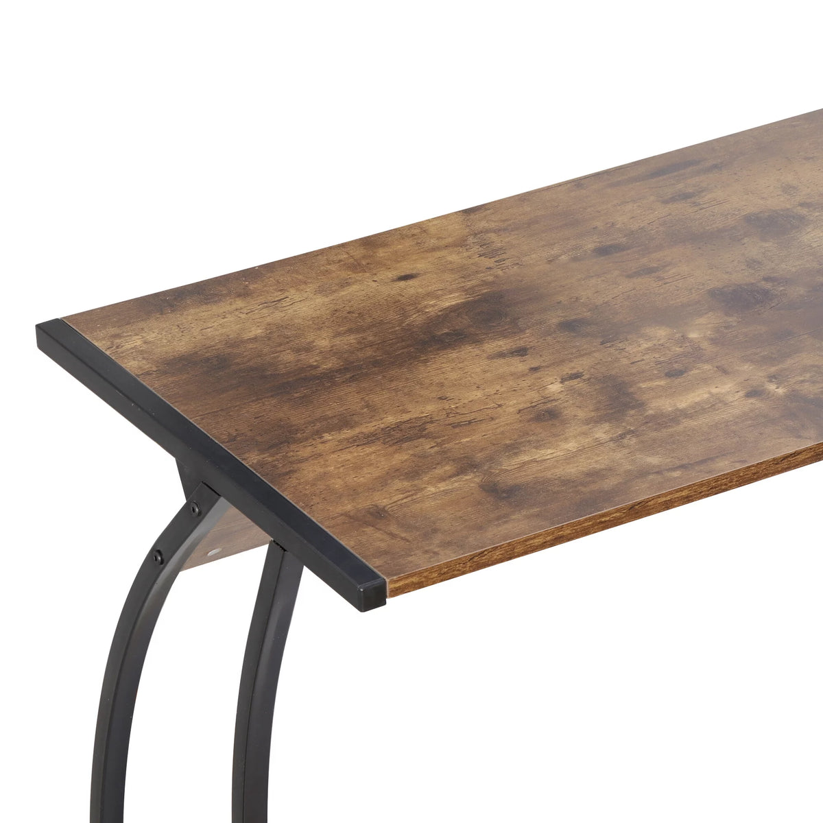 Brown L-Shaped Computer Desk S96738