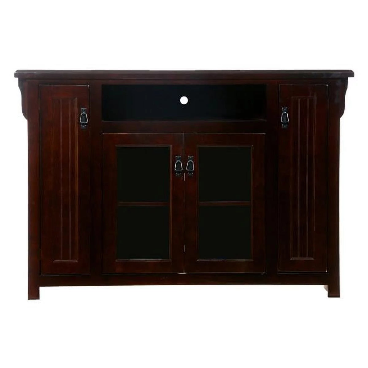 Tall TV Stand with 2 Glass Panel I23788