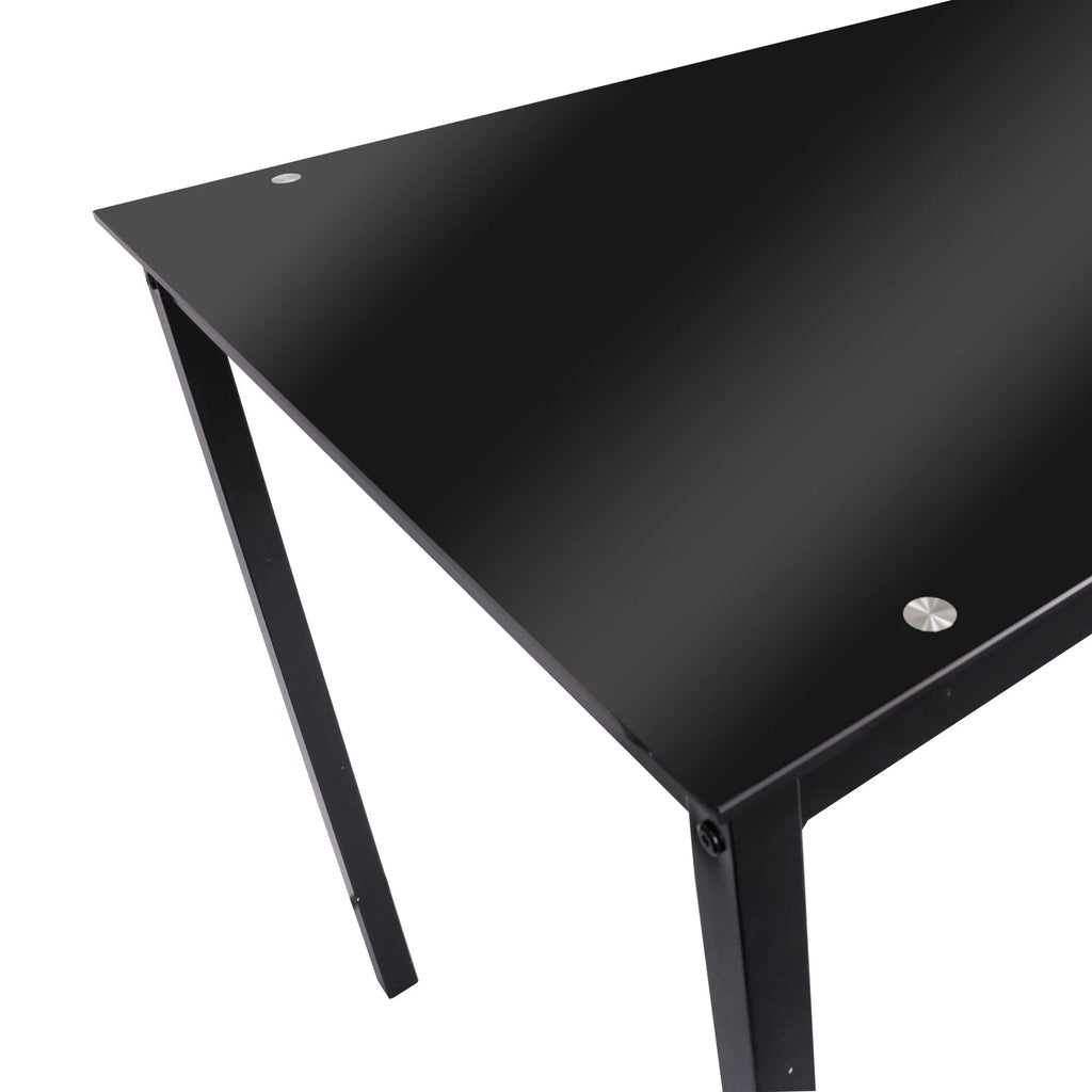 5 Piece Black Dining Table Set with 4 Upholstered Chairs G3890