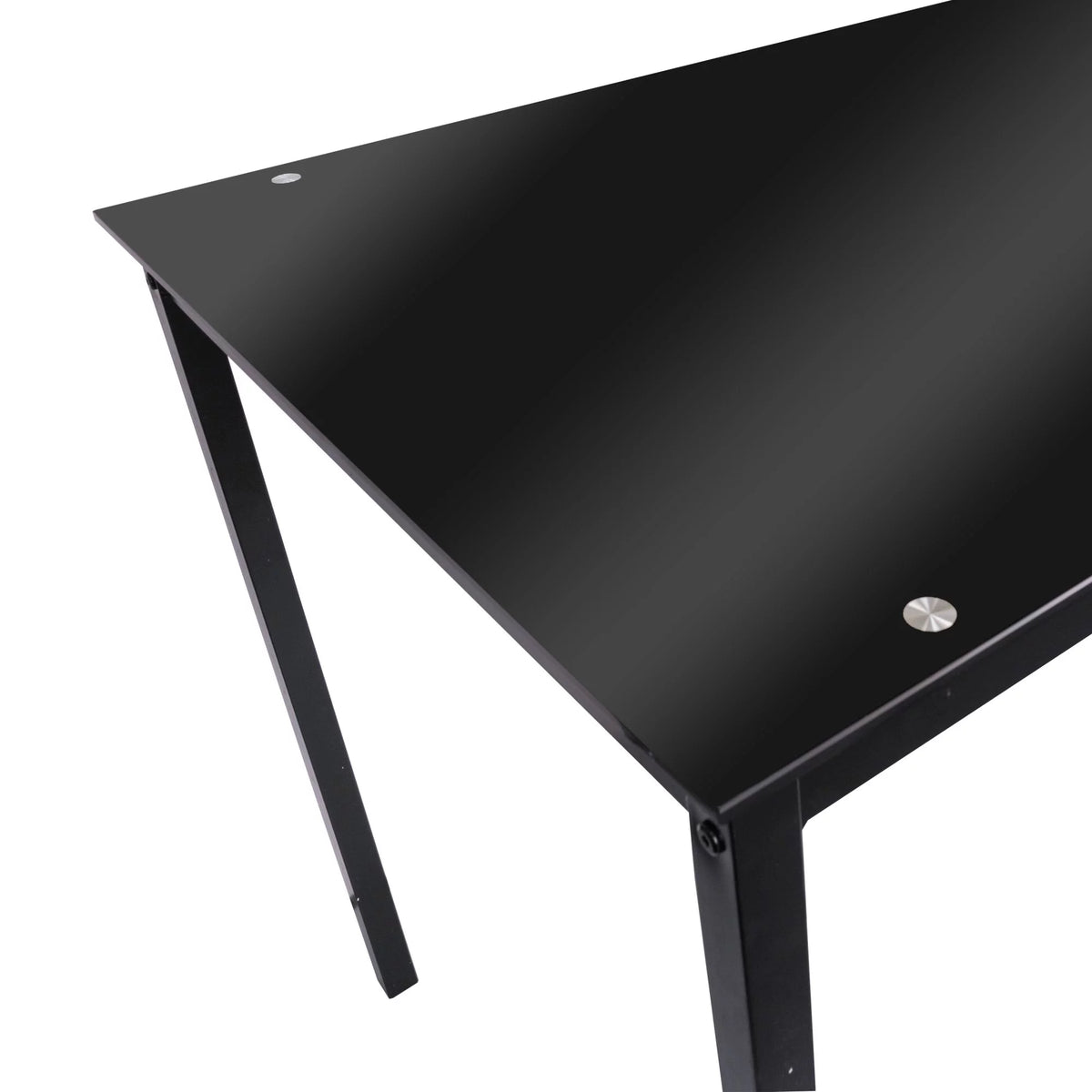 5 Piece Black Dining Table Set with 4 Upholstered Chairs G3890