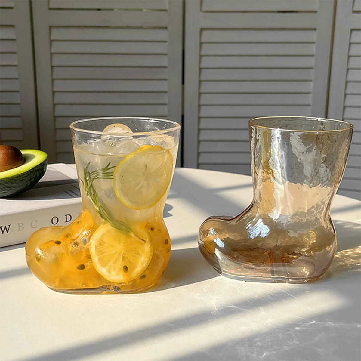 Boots Shape Drinking Glasses 380ml C8351