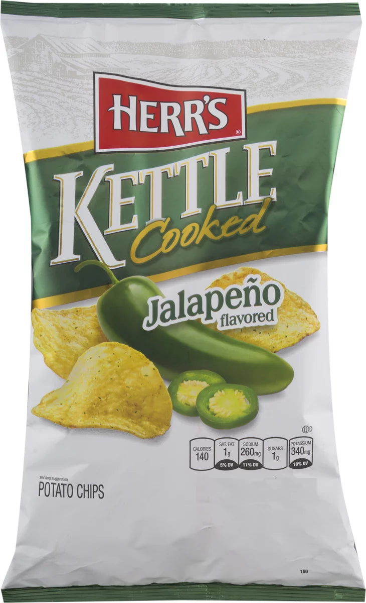 Jalapeno Kettle Cooked Potato Chips 4-Pack 7.5 oz A49556