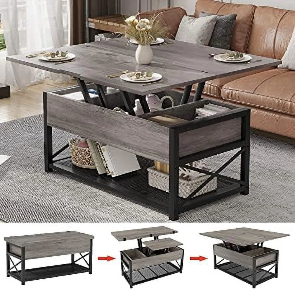 43" Lift Top Coffee Table Grey S889