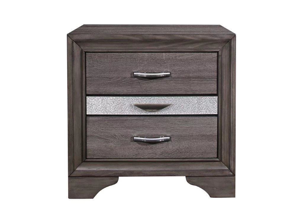 Queen Bedroom Set 5Pcs Weathered Grey J671822