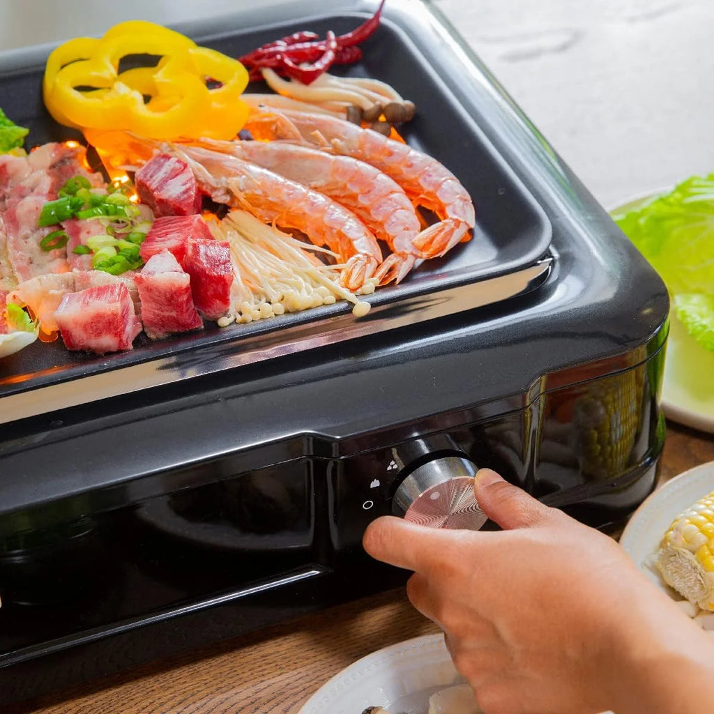 Electric Smokeless Indoor Infrared BBQ Grill with Non-Stick Grate and Drip Tray, Black U901673