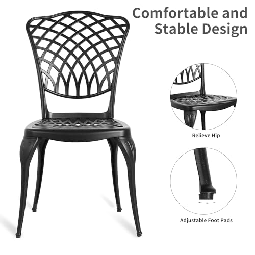 Bistro Table and Chairs Set of 2 Cast Aluminum F835
