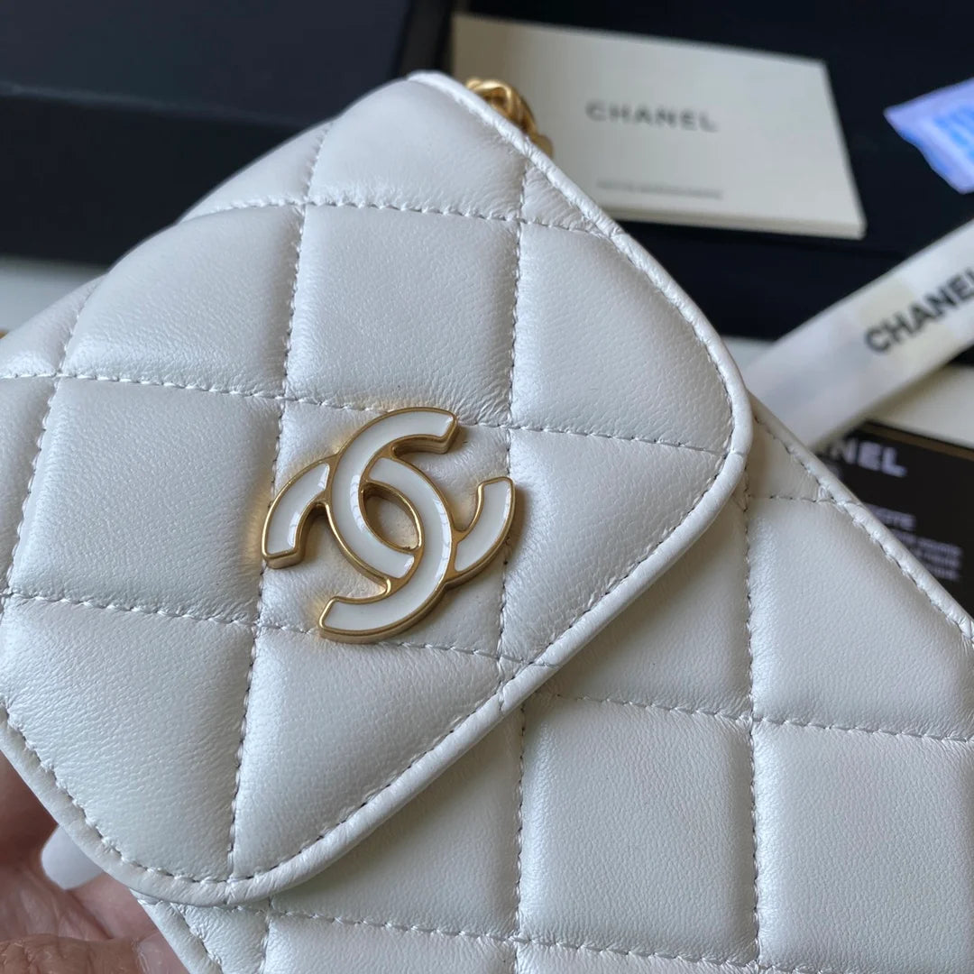 White Phone Holder Bag K454