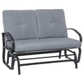 Grey 2-Person Outdoor Glider with Cushions K48046