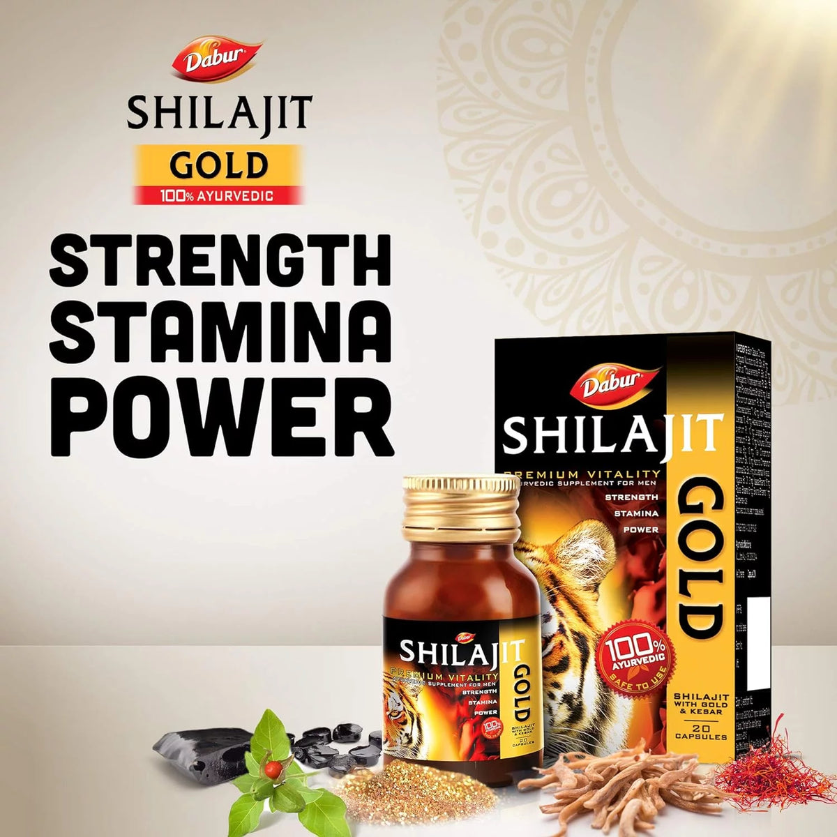 Ayurvedic Capsules for Strength, Stamina and Power 200 Capsules E4100